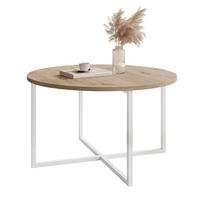 COUCHTISCH BESARO 75/47 cm runden, Weiß / Artisan-Eiche - Weiß/Eiche Artisan, Metall (75/75/47cm) - Idohome