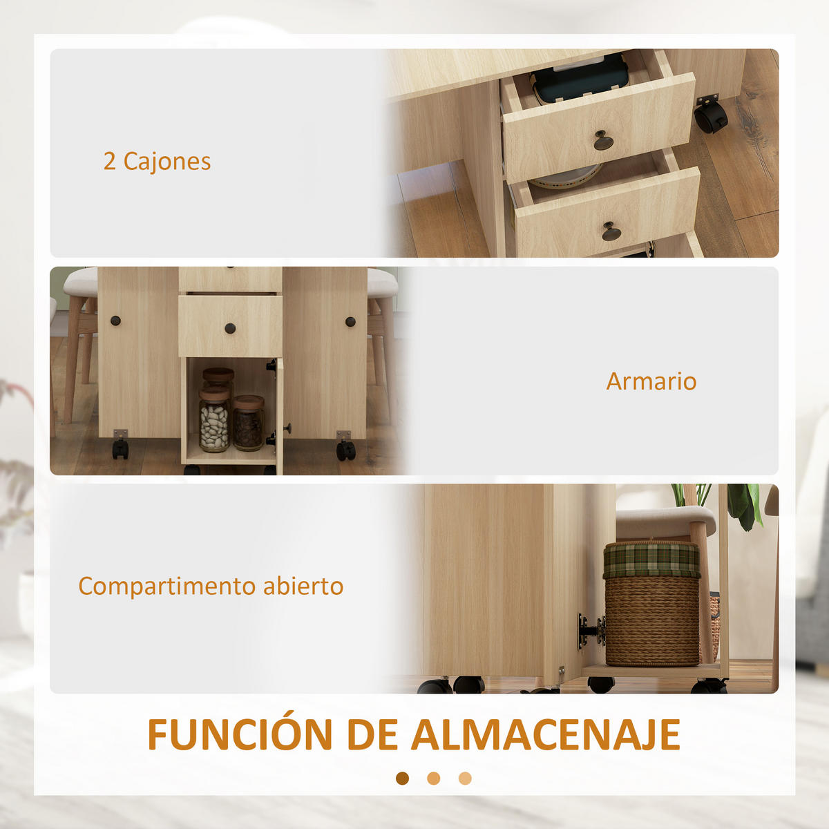 ESSTISCH Naturholz 1 Stück - Beige, Kunststoff (120/60/76.5cm) - GiPP