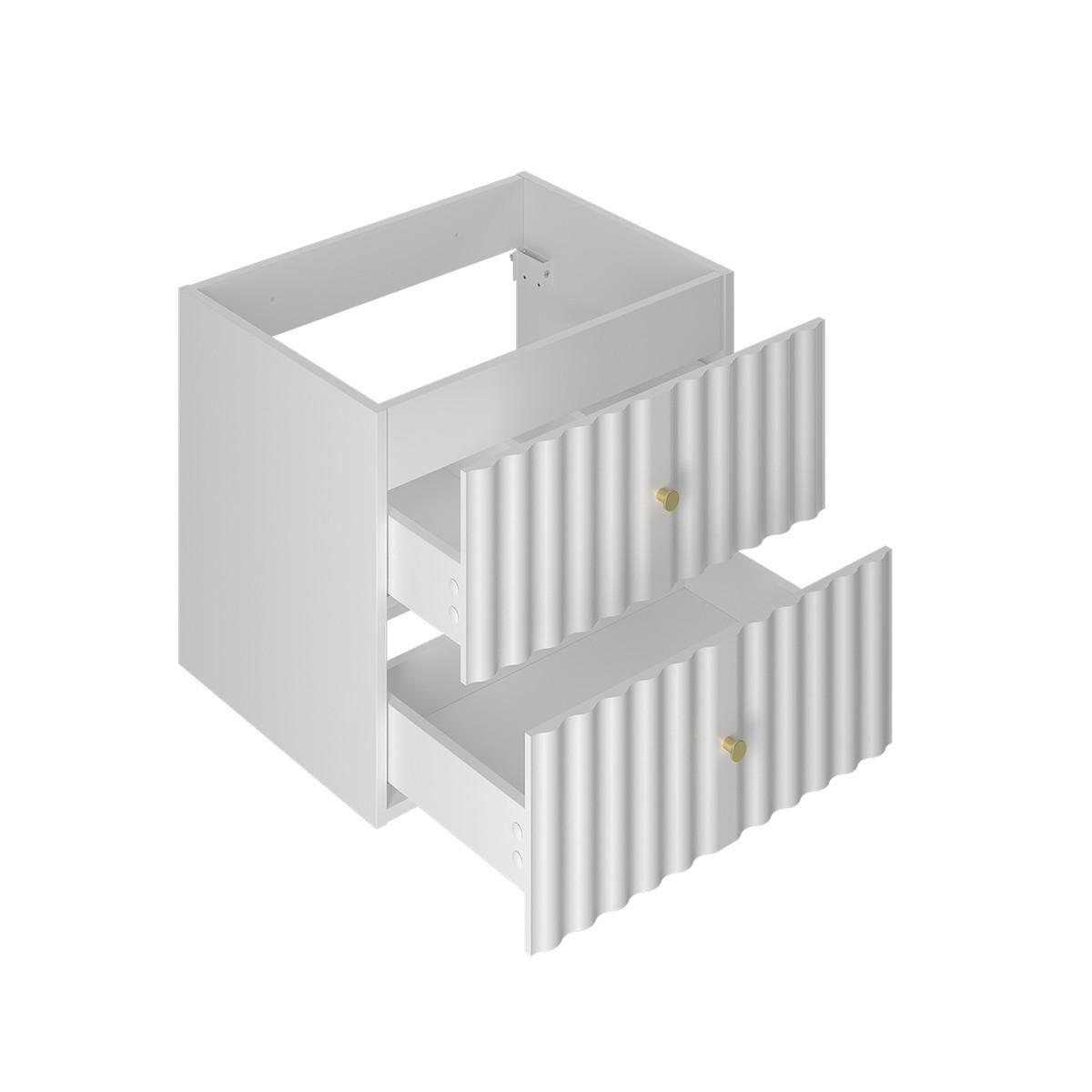 WASCHTISCHUNTERSCHRANK 120.6cm Izae Weiß - Weiß, Holzwerkstoff (120.6/52.2/46.5cm) - Petits-meubles