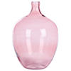 DEKOVASE Glas rosa Roti - Rosa, Glas (39cm) - Beliani