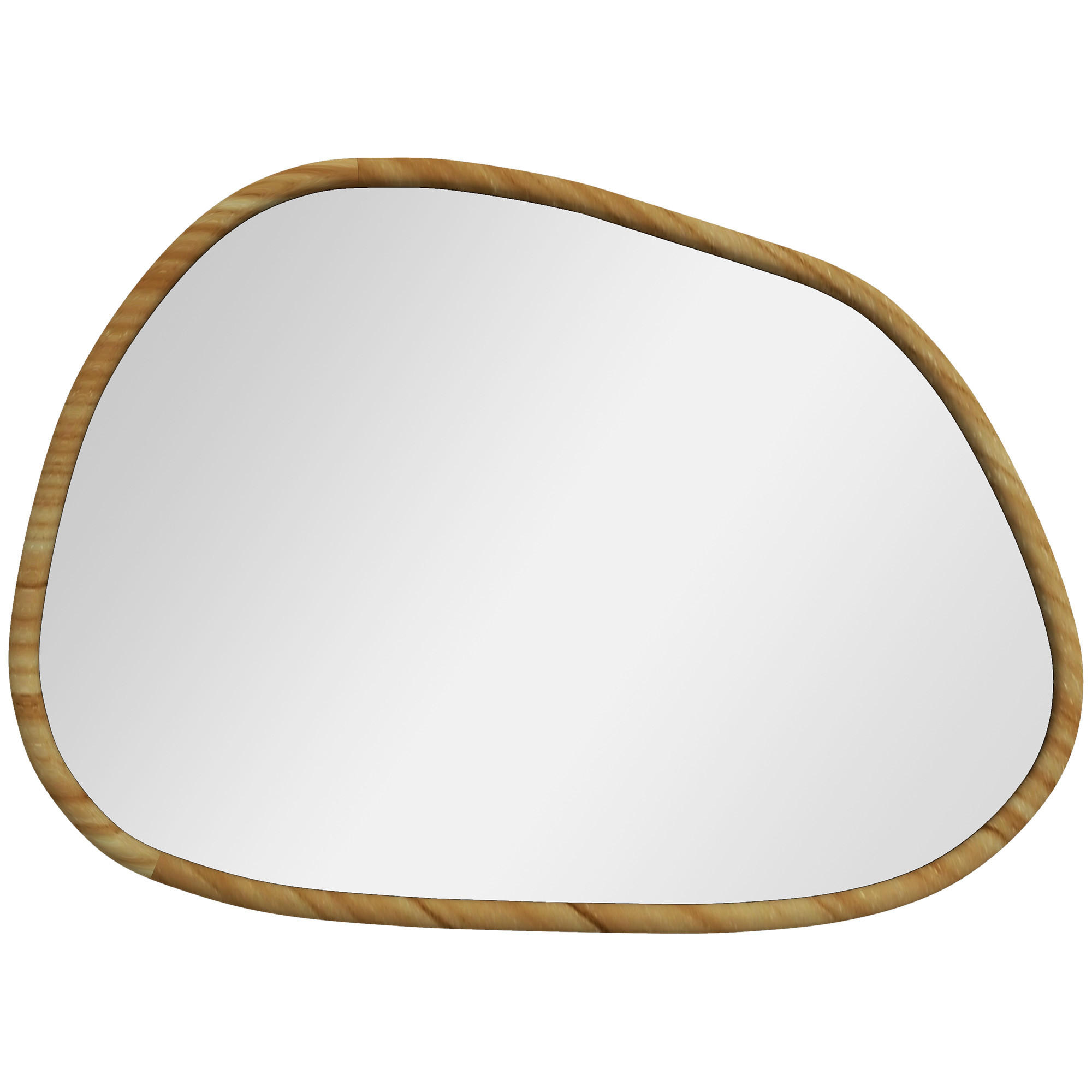 WANDSPIEGEL - Naturfarben, Glas/Holzwerkstoff (2.1/50/70cm) - HOMCOM