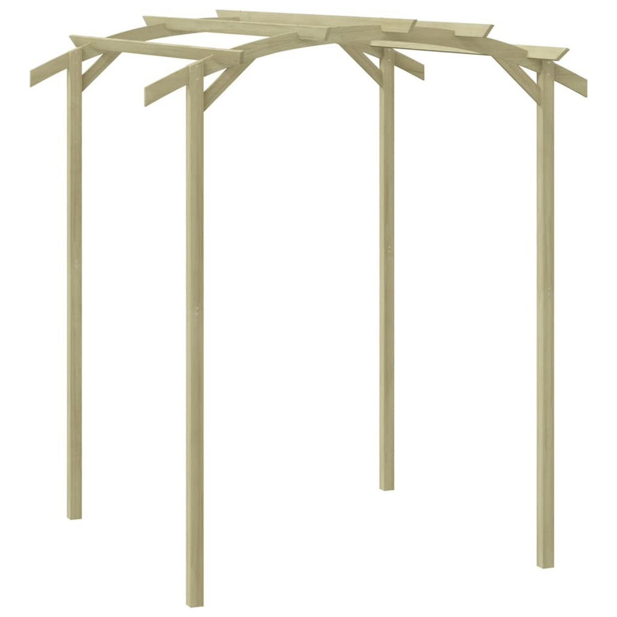 PERGOLA aus Holz FEOL | 1,8x1,97x2,1m Kiefernholz | Gartenbogen Rankhilfe - Grün, Holz (180/210/197cm) - DELUKE