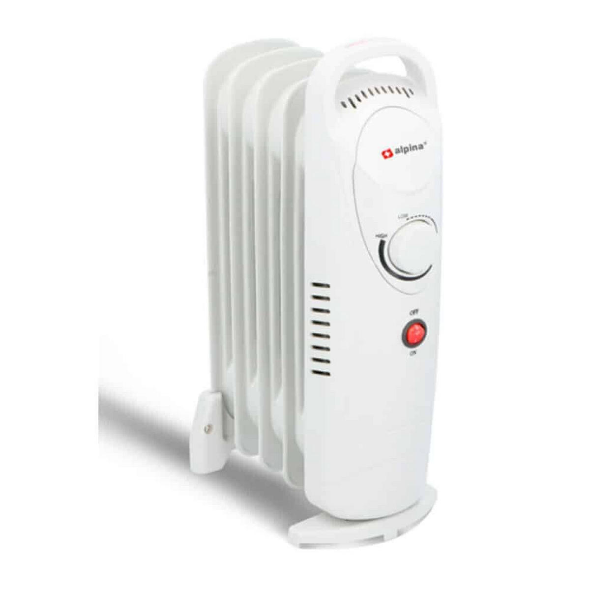 ÖLRADIATOR 650W Weiß 5 Rippen mit Thermostat, Elektroheizung, Radiator, Heizkörper, Raumheizer, Kompaktheizung, Heizgerät, Standheizung - Weiß, Kunststoff/Metall (23/38/13.5cm) - Alpina