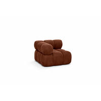 ECKMODUL, Für Modulares System, Stoff Salvador, Dunkelbraun, Selia - Dunkelbraun, Holz (95/70/95cm) - Kaiser Möbel