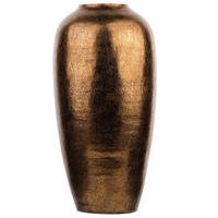 DEKOVASE Terrakotta gold Lorca - Kupferfarben, Stein (48cm) - Beliani