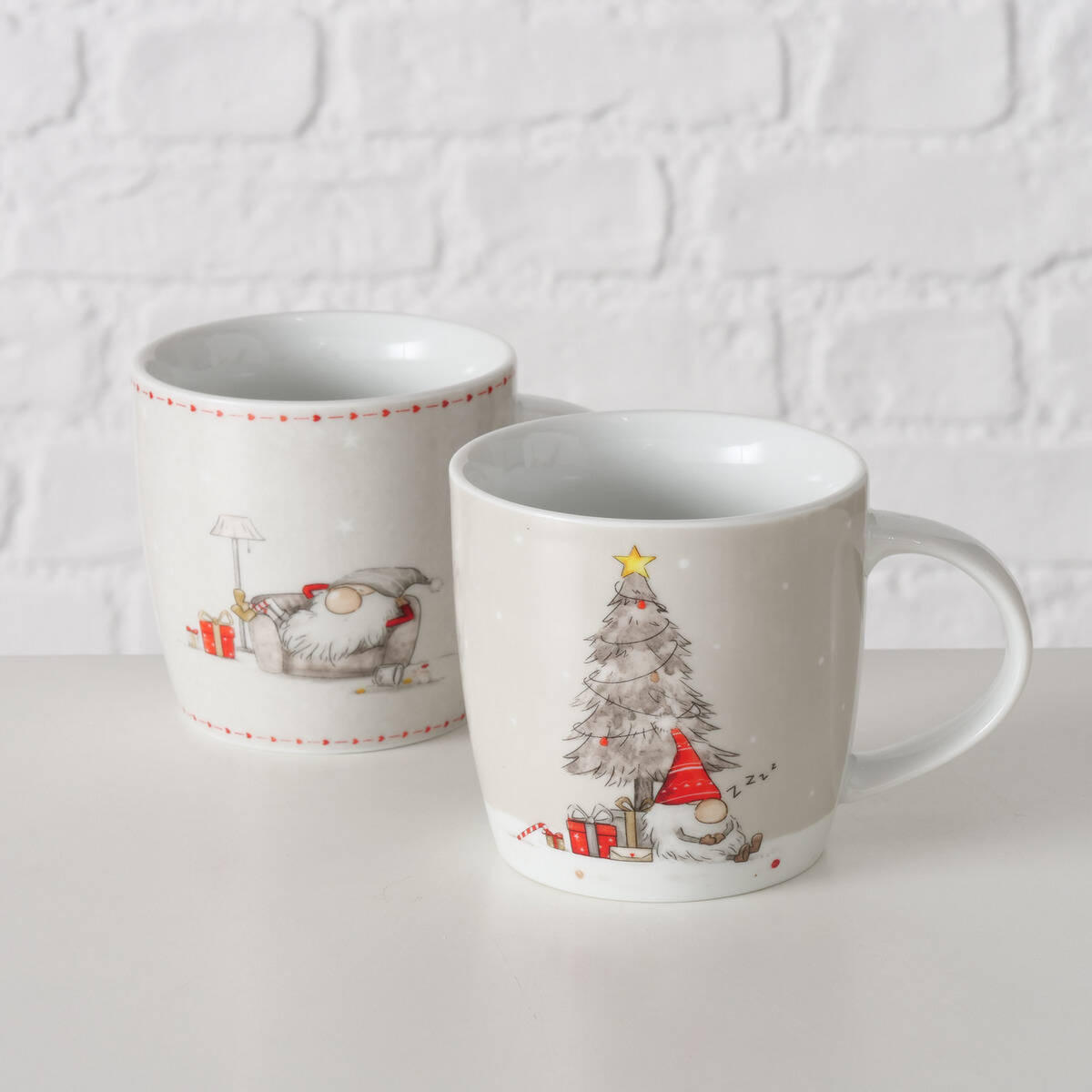 BECHER Fiete 330 ml - Grau, Keramik (330L) - Boltze Home