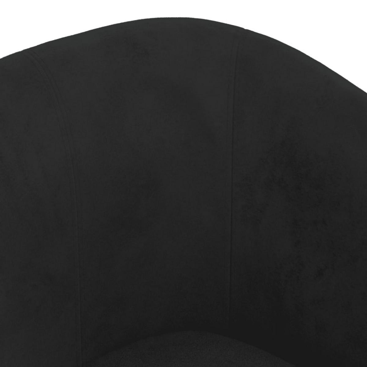 CLUBSESSEL Schwarz Samt - Schwarz, Textil (56/68/70cm) - vidaXL
