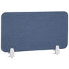 SCHREIBTISCHTRENNWAND 80 x 40 cm Blau Wally - Blau, Textil (80/40/2cm) - Beliani