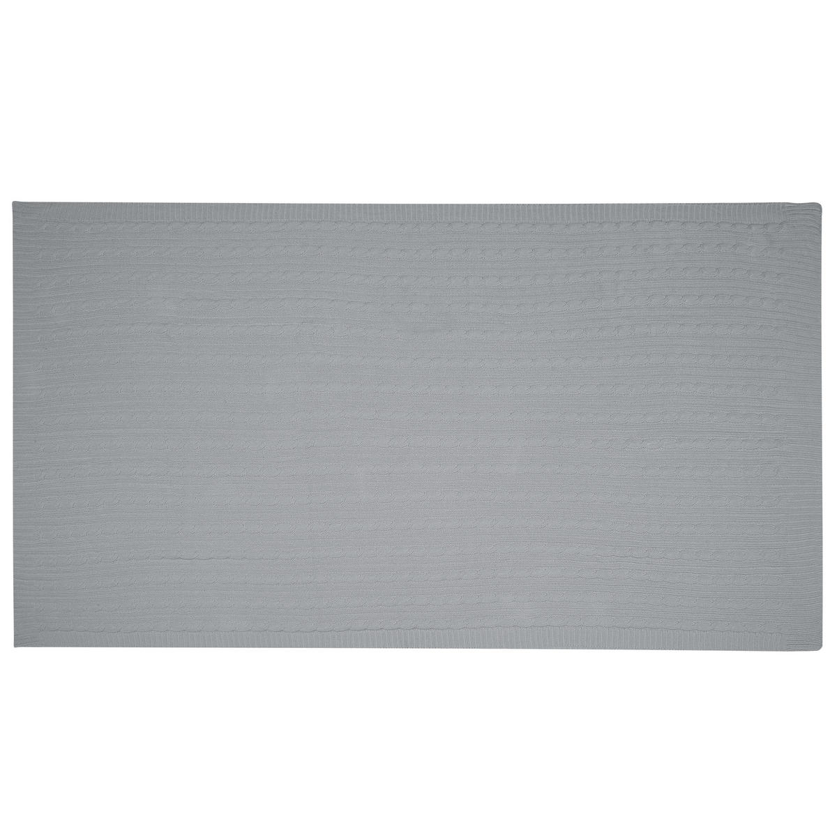 DECKE Hellgrau Anamur 180/110 cm - Hellgrau, Naturmaterialen/Textil (110/180cm) - Beliani