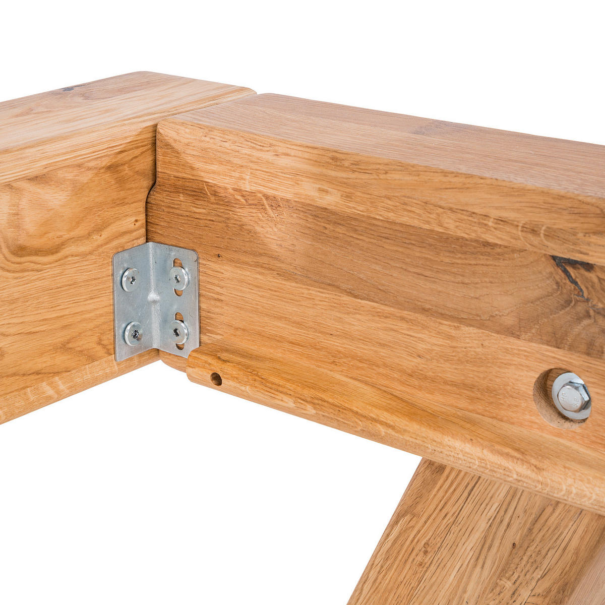 MASSIVHOLZBETT - Eichefarben, Holz (180/200cm) - home24