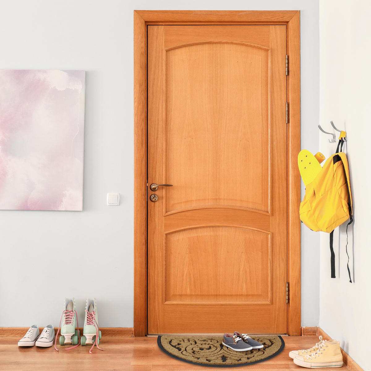 FUSSMATTE - Braun, Kunststoff/Textil (60/100cm) - Relaxdays