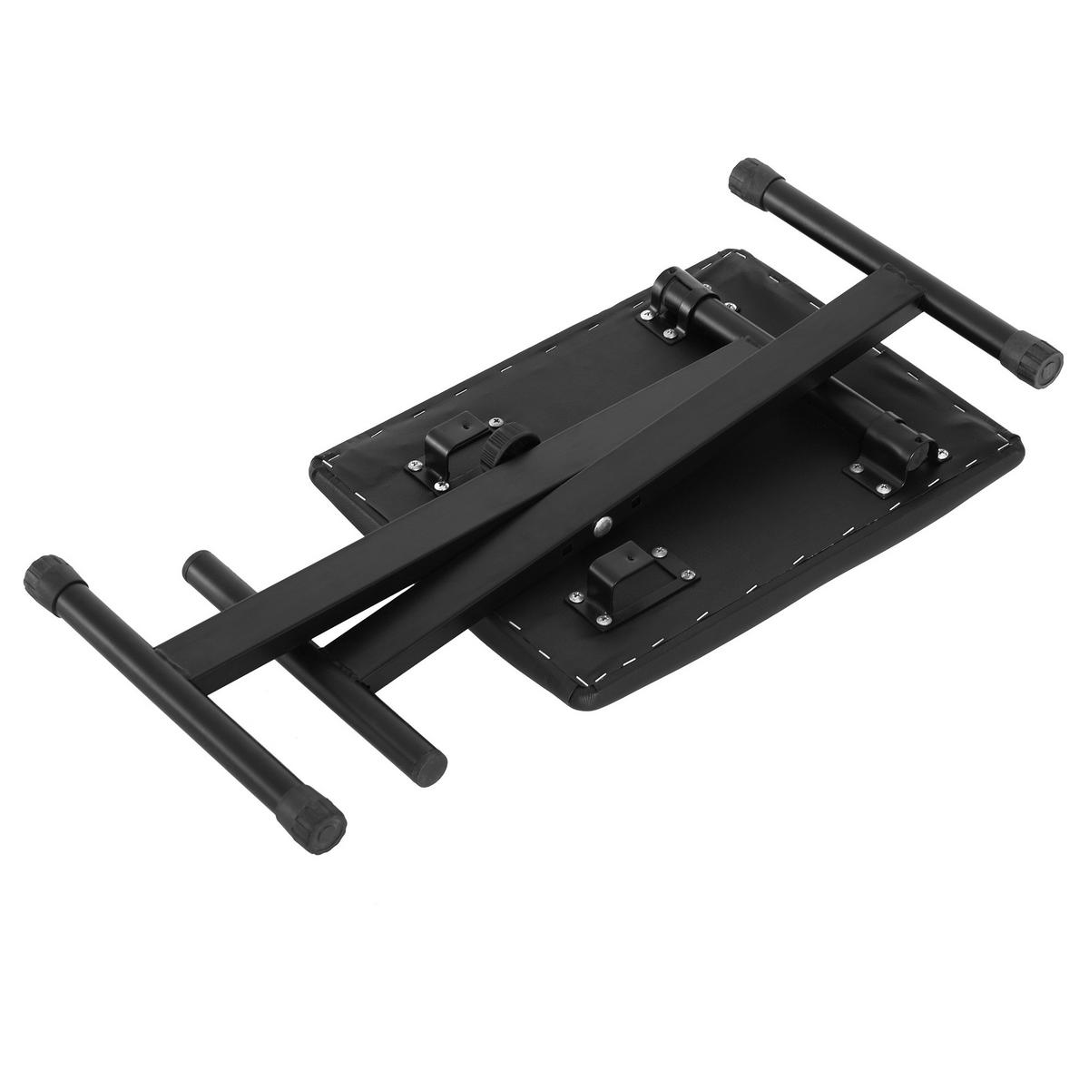 HOCKER DE-16363 klappbar & höhenverstellbar Schwarz - Schwarz, Metall (29/47/39cm) - ComfortXL