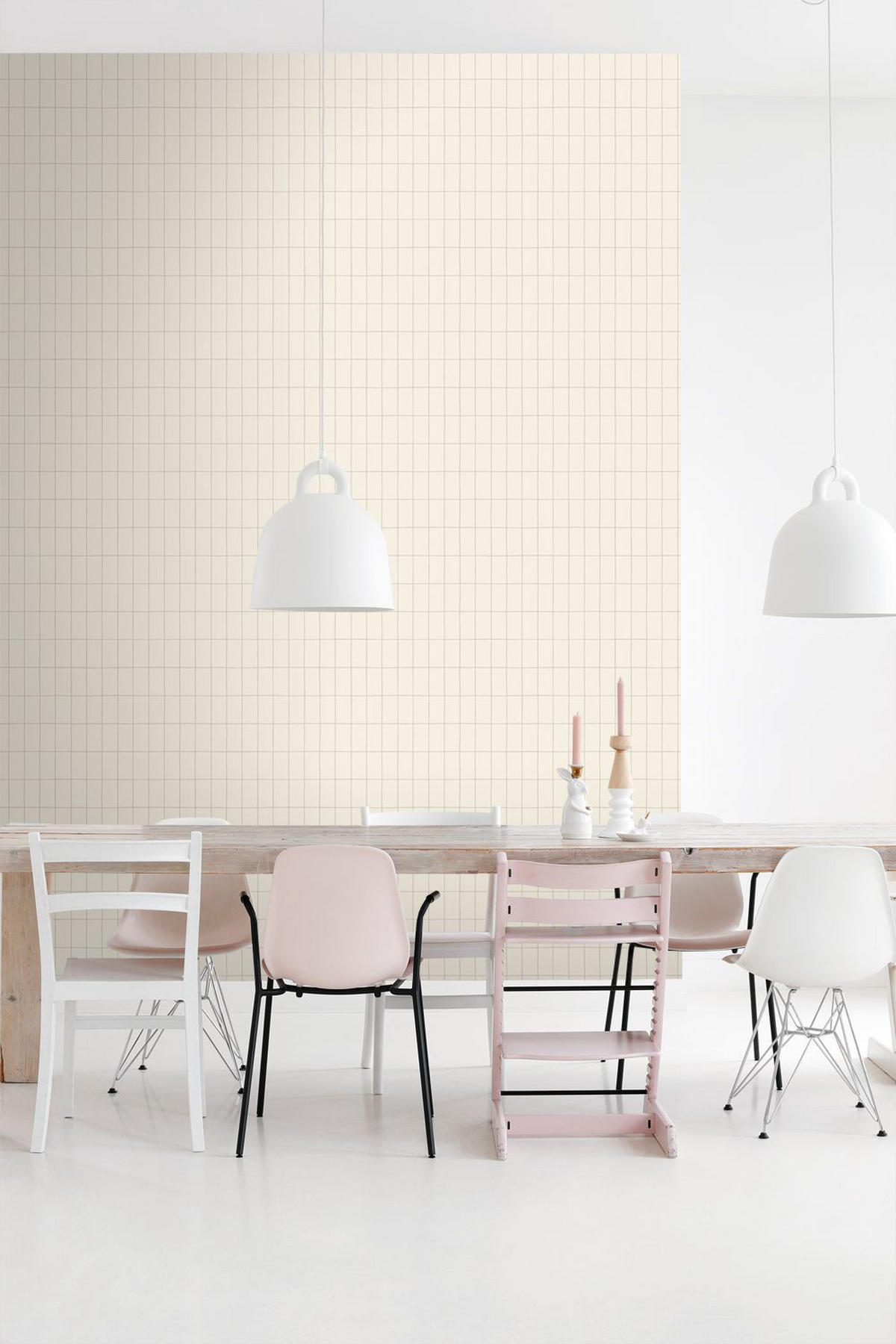 TAPETE kleine Fliesen 50 x 900 cm - Beige, Papier (50/900cm) - ESTAhome