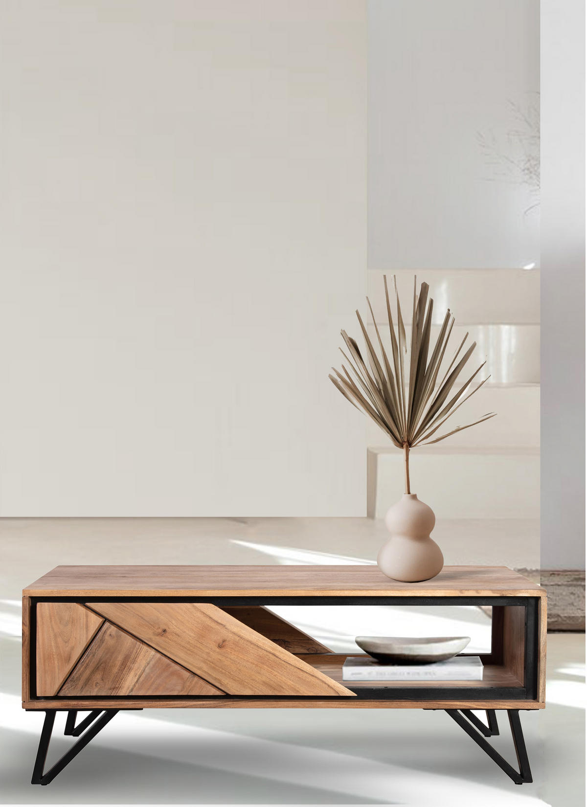 COUCHTISCH Ebba Akazienbraun 46x50x120cm - Akaziefarben, Holz (120/50/46cm) - DELUKE