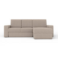 ECKSOFA TOCO L 240x145 cm in Cord Beige rechts - Beige, Holz/Holzwerkstoff (240/145cm) - Deine Möbel 24