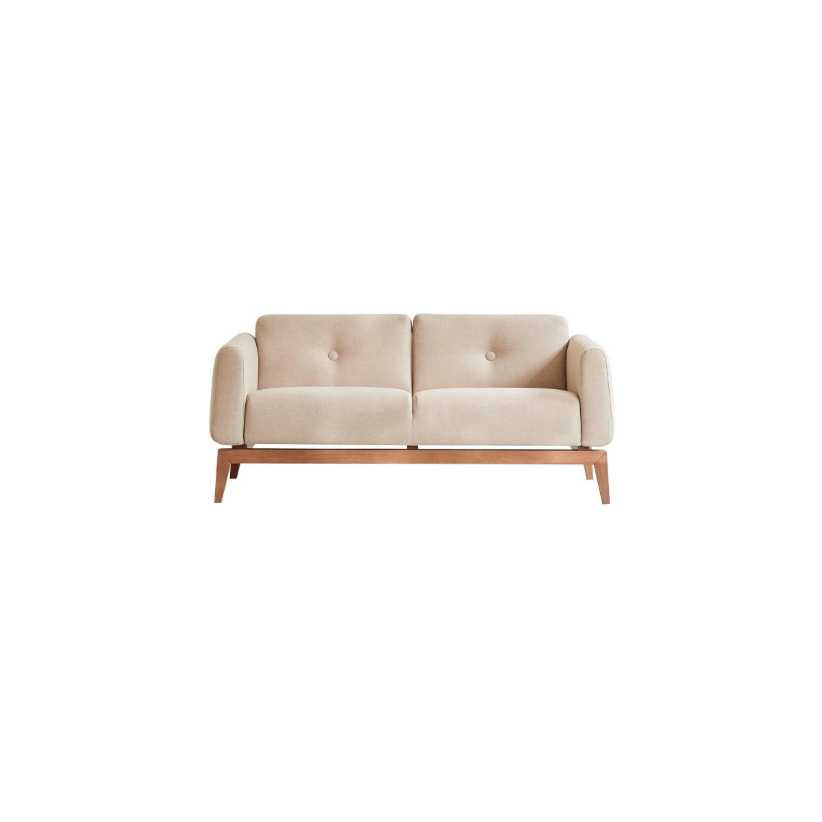 SOFA Bjorn Beige aus Stoff - Beige, Textil (155/70/82cm) - Tikamoon