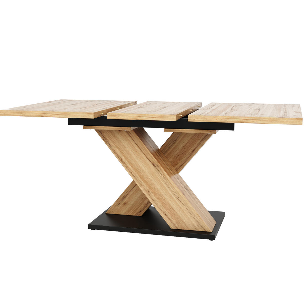 ESSTISCH 119-158,5/75/80 cm Naturfarben aus MDF ausziehbar - Hellbraun, Holzwerkstoff (158.5/80/75cm) - OKMYHOME
