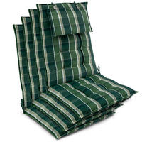 HOCHLEHNER Sun-HL 119x50x8cm Grün-Kariert (4tlg) - Dunkelgrün, Textil (50/120cm) - Beautissu 