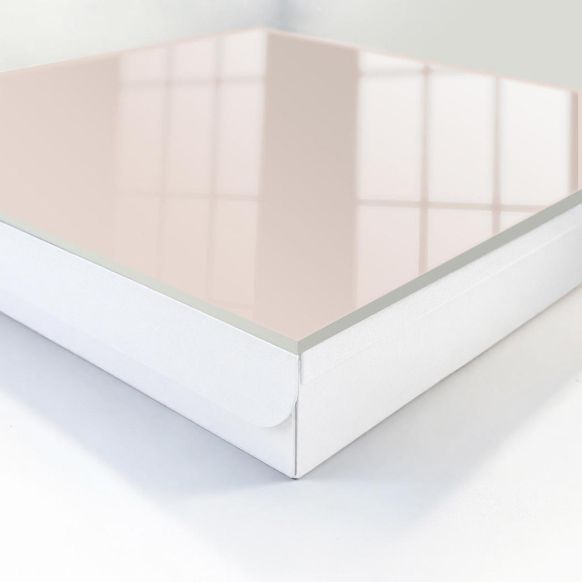 SCHLÜSSELBOX Weiß 30x30 cm – Türöffnung nach rechts - Rosa Stein - Pink, Metall (30/30/5cm) - TULUP