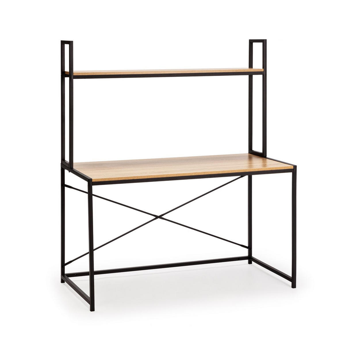 SCHREIBTISCH 120/60/138 Carmen schwarz - Schwarz, Holzwerkstoff (60/120/138cm) - VS Venta-stock