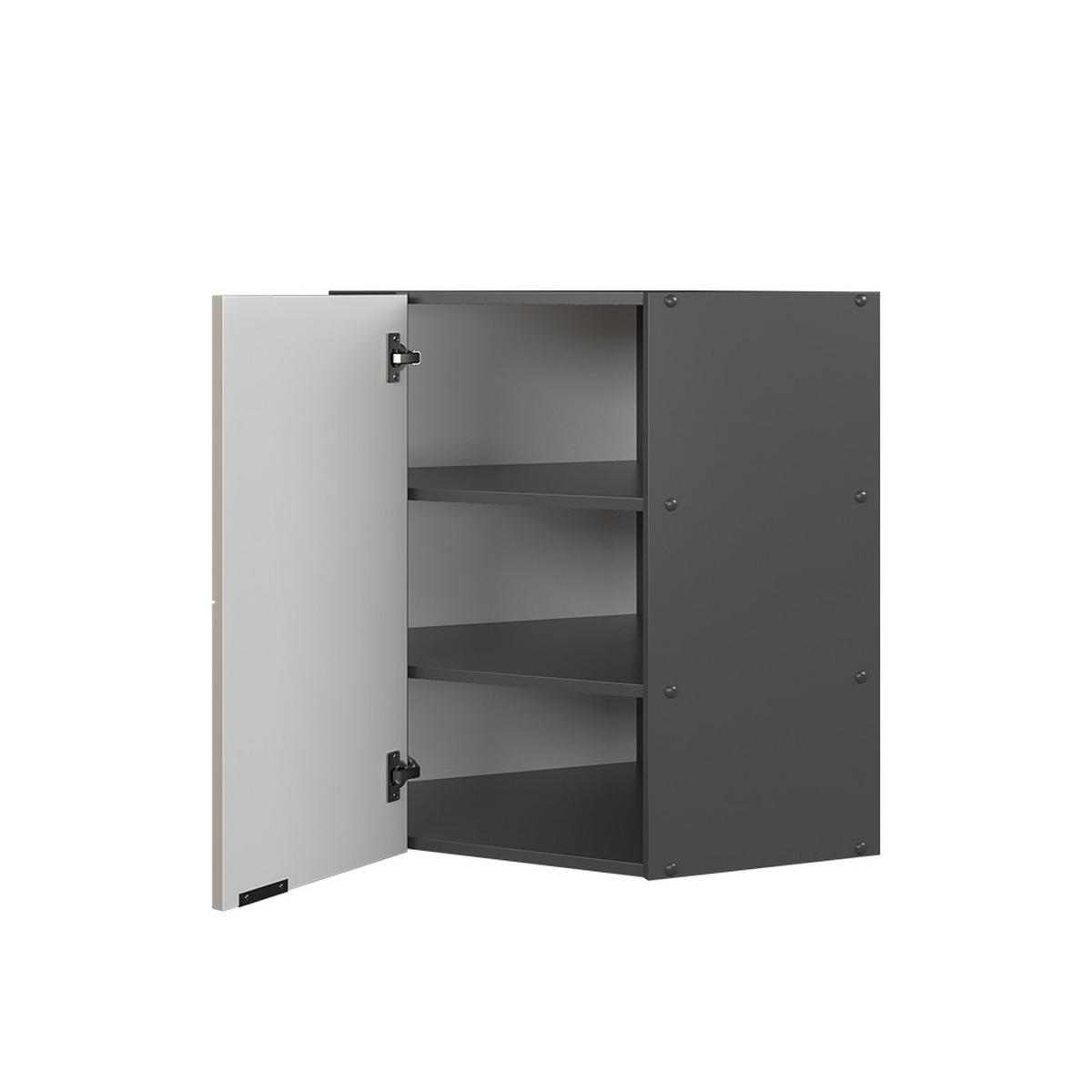 ECKHÄNGESCHRANK Fame-Line GrauBeige 57 cm - Anthrazit/Grau, Holzwerkstoff (57/72/34.1cm) - Vicco