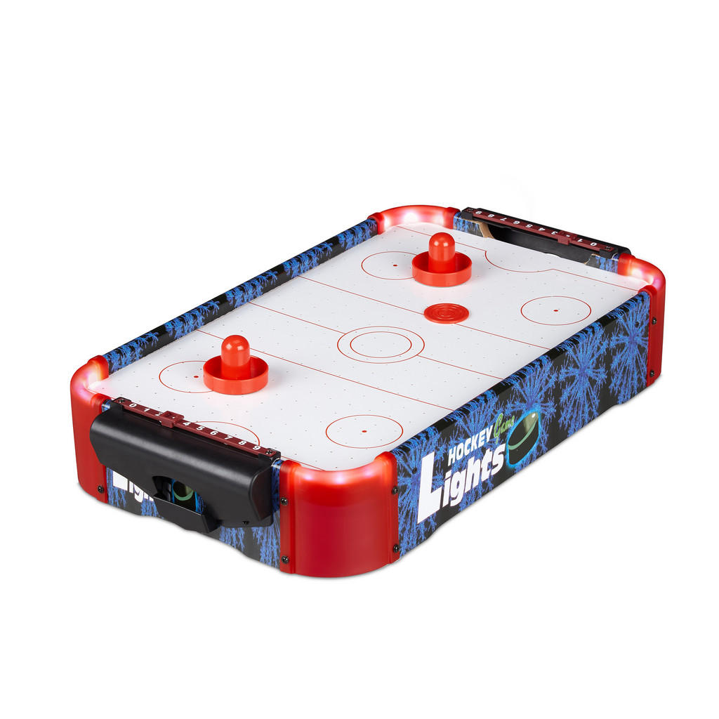 JOC Albastru roșu alb air hockey LED cu ventilator