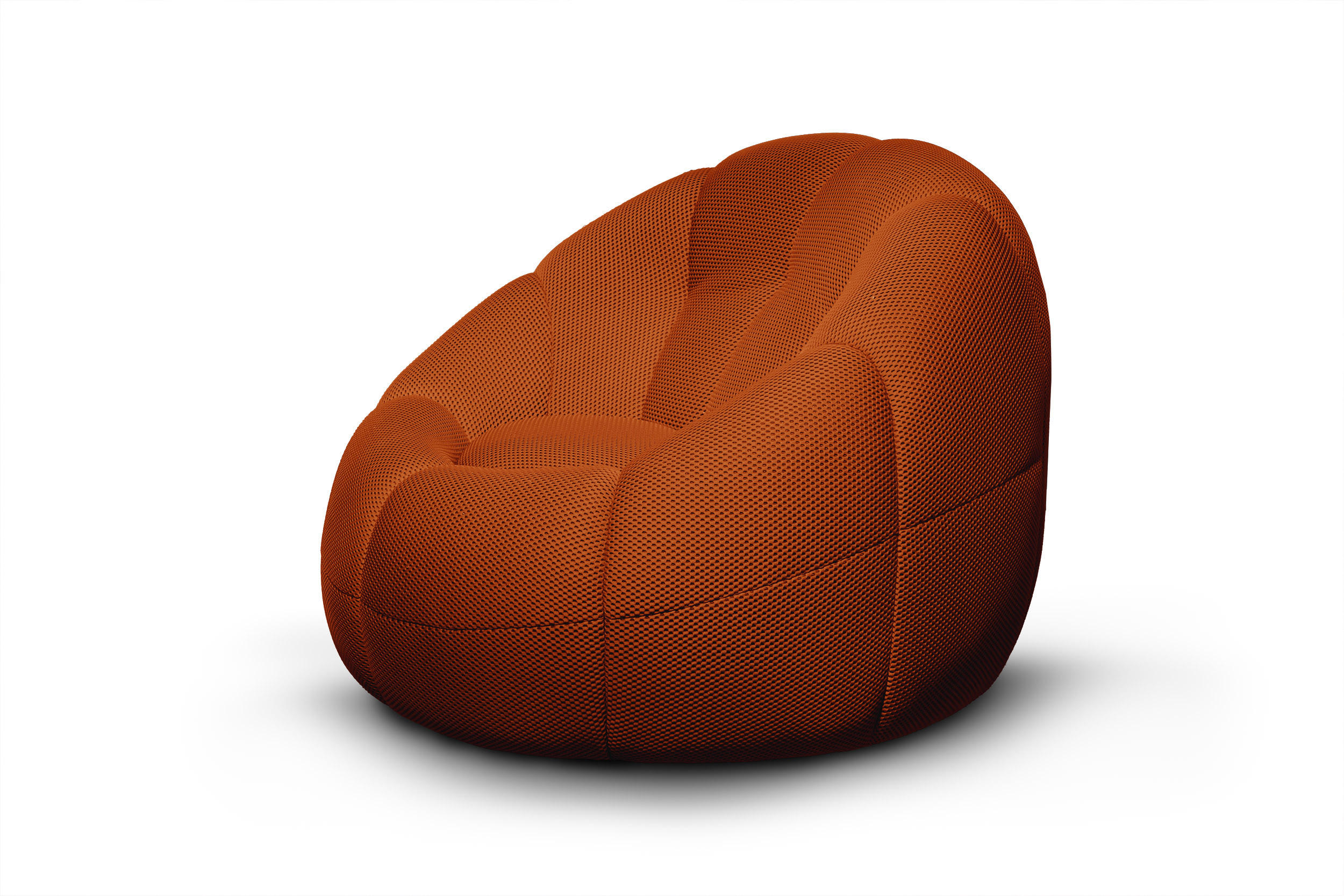 SESSEL FIGO, dunkelorange - Dunkelorange, Holzwerkstoff/Textil (104/83/104cm) - Courtois Laville