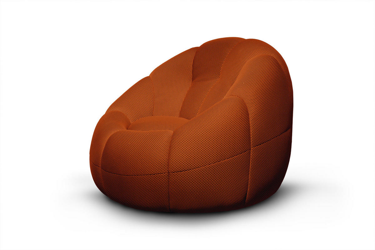 SESSEL FIGO, dunkelorange - Dunkelorange, Holzwerkstoff/Textil (104/83/104cm) - Courtois Laville