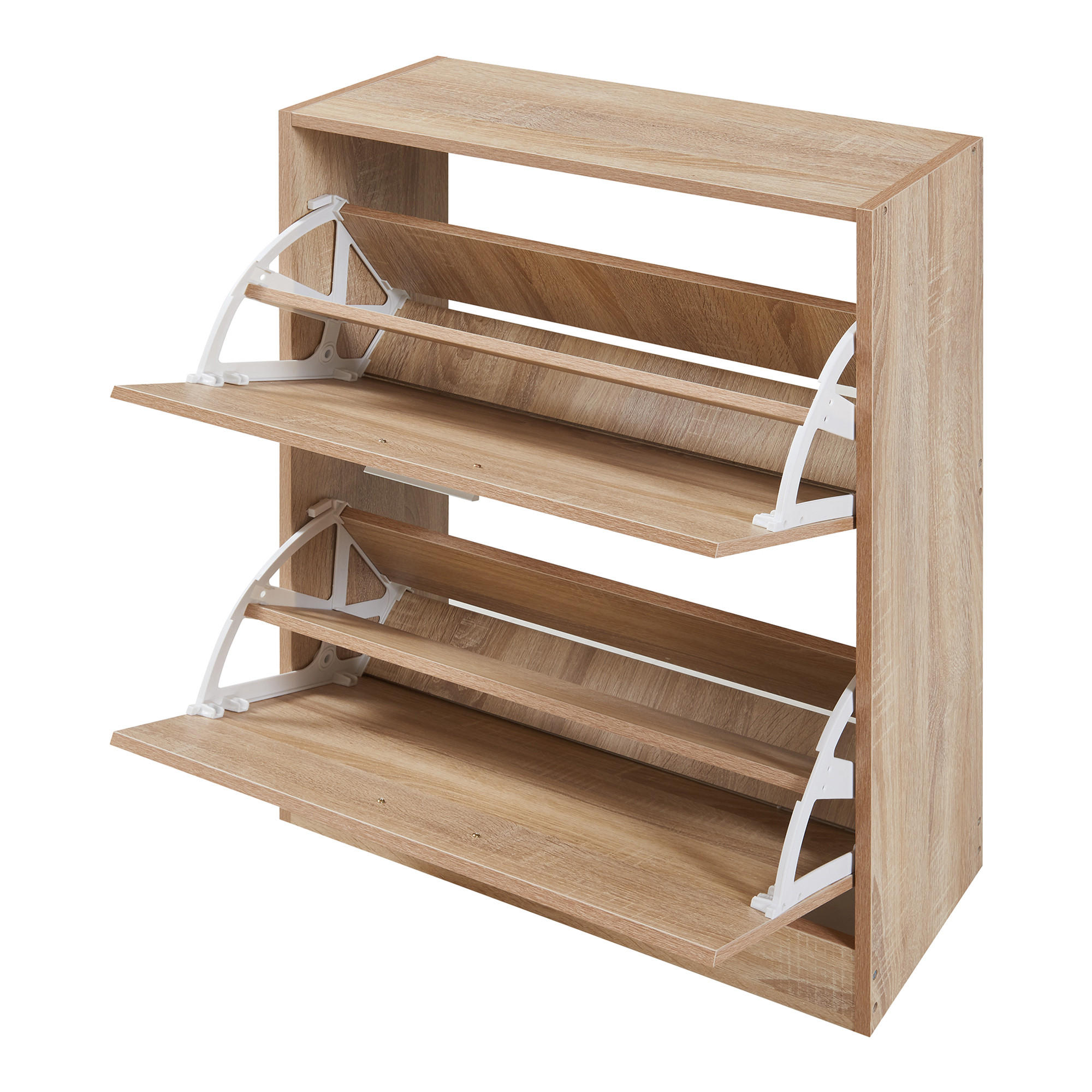 [en.casa] Schuhschrank Sonoma Eiche 63x81x24 cm