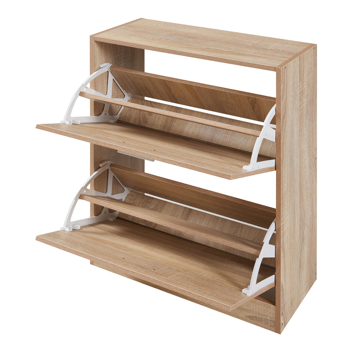 SCHUHSCHRANK Sykkylven - Sonoma Eiche, Holzwerkstoff (63/81/24cm) - [en.casa]