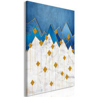 KUNSTDRUCK Grau 80/120 cm - Blau/Grau, Textil (80/120cm) - KUNSTLOFT
