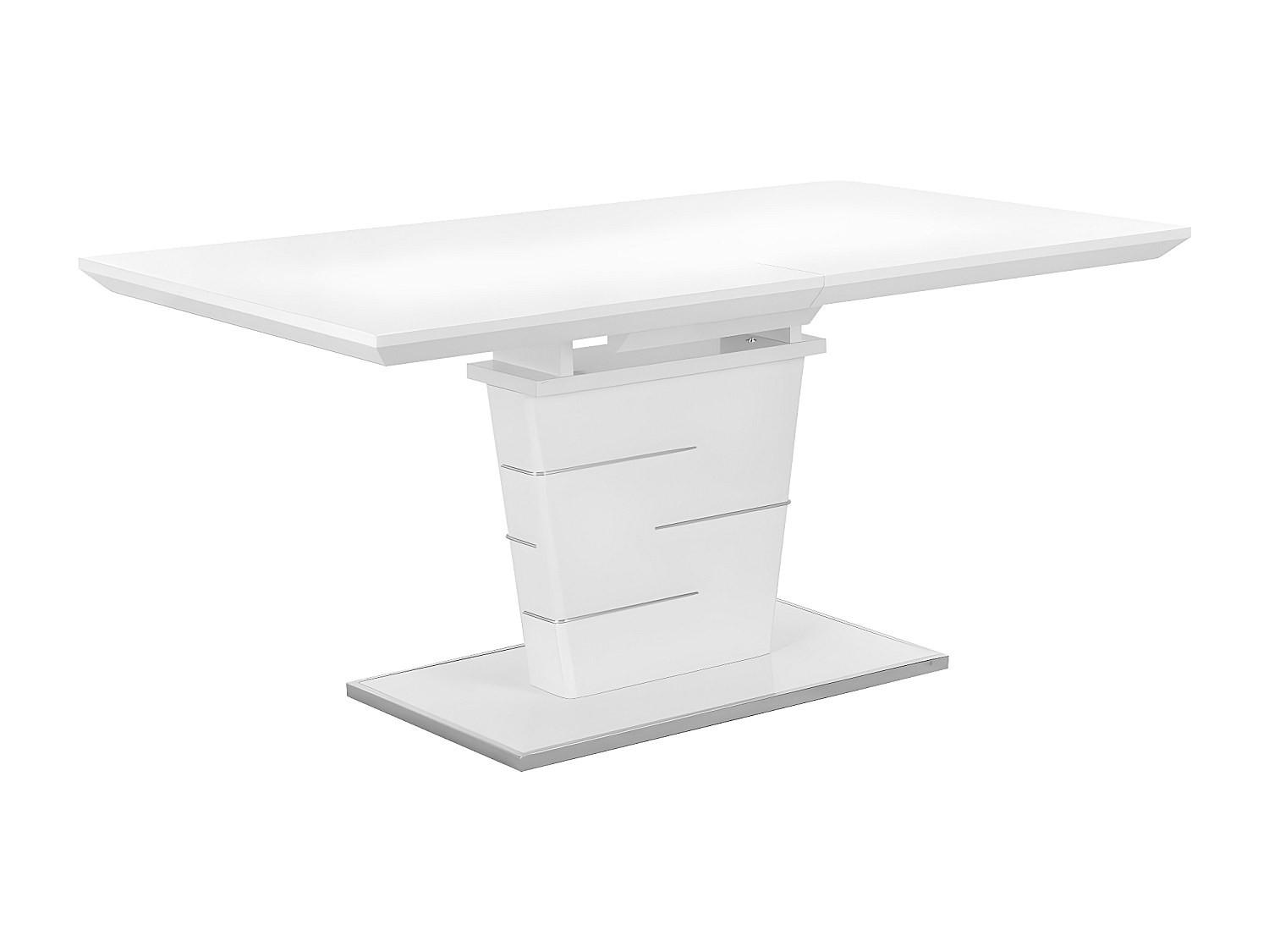 ESSTISCH ausziehbar - 6 bis 8 Personen - MDF lackiert - Weiß - AMELLE - Weiß, Holz (200/90/76cm) - Vente-Unique