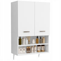 BADEZIMMERSCHRANK, weiß 30/64/90cm - Weiß, Holzwerkstoff (64/90/30cm)