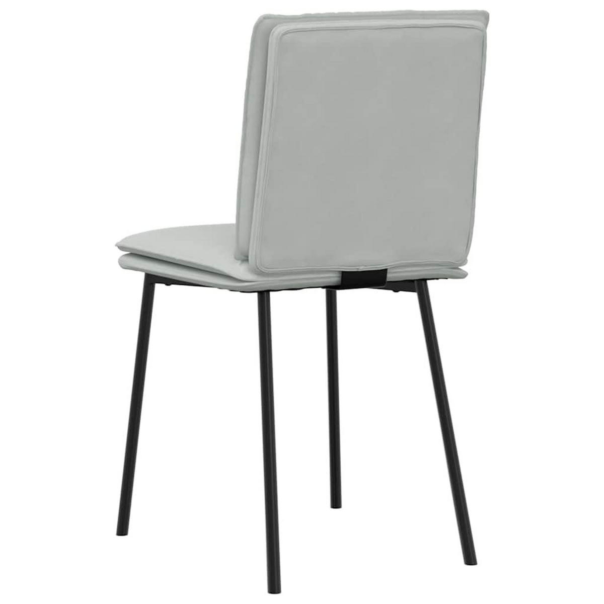 ESSZIMMERSTÜHLE 2 Stk. Hellgrau Samt 45*54*83cm - Hellgrau, Metall (45/83/54cm) - ZMH