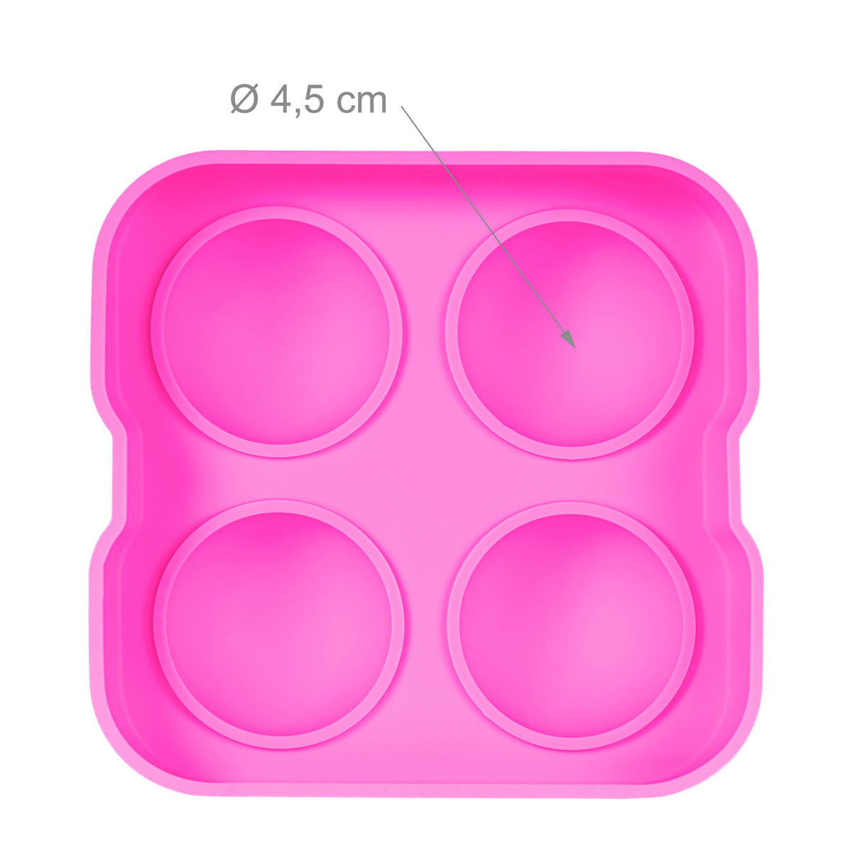 2xEISWÜRFELFORM - Pink, Kunststoff (12.5/5/12.5cm) - Relaxdays