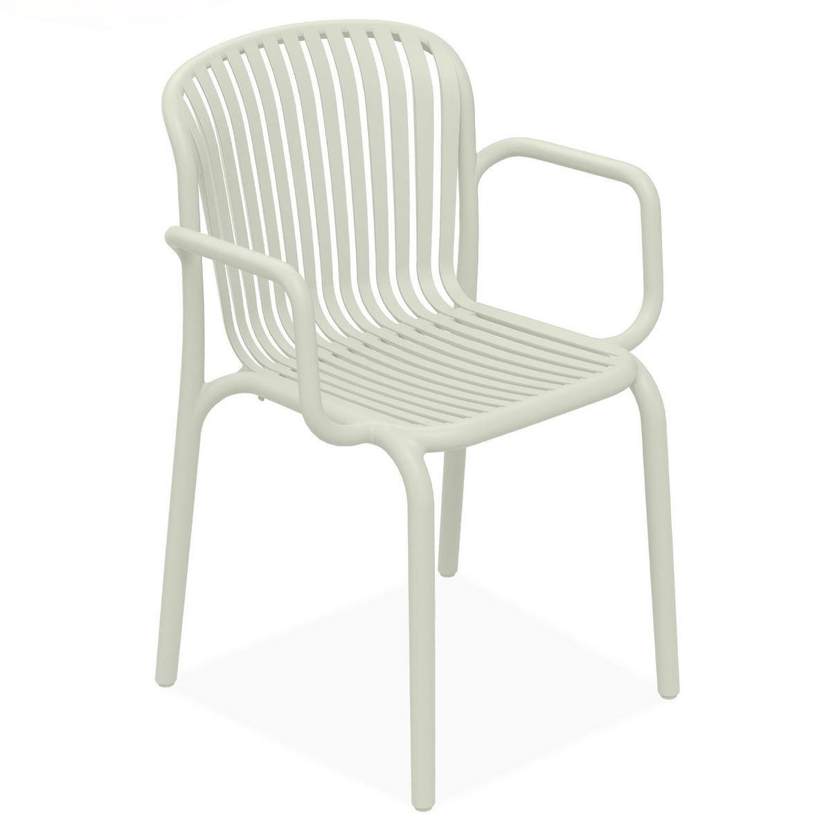 GARTENSTUHL FICCARI 4-er Set, Beige - Beige, Kunststoff (57.5/82.5/53cm) - KONSIMO®