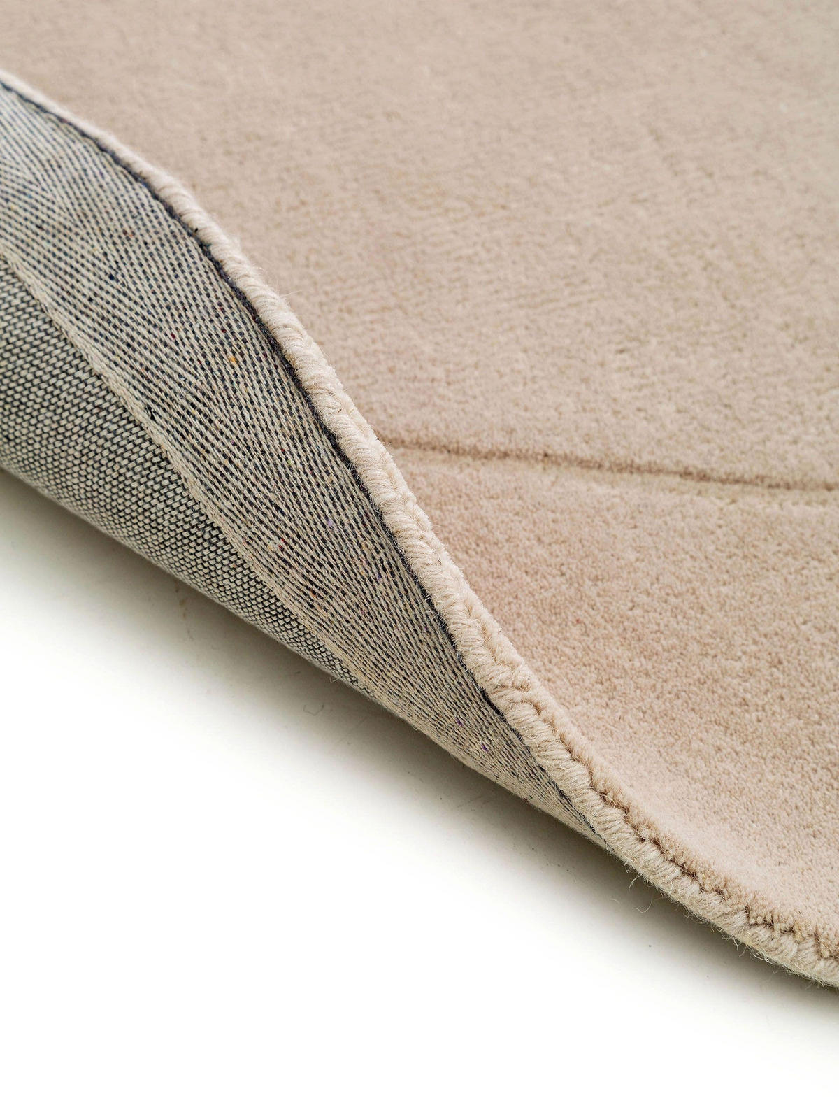 WOLLTEPPICH Shape Cream ø 200 cm rund - Creme, Textil (200/200cm) - benuta Pure