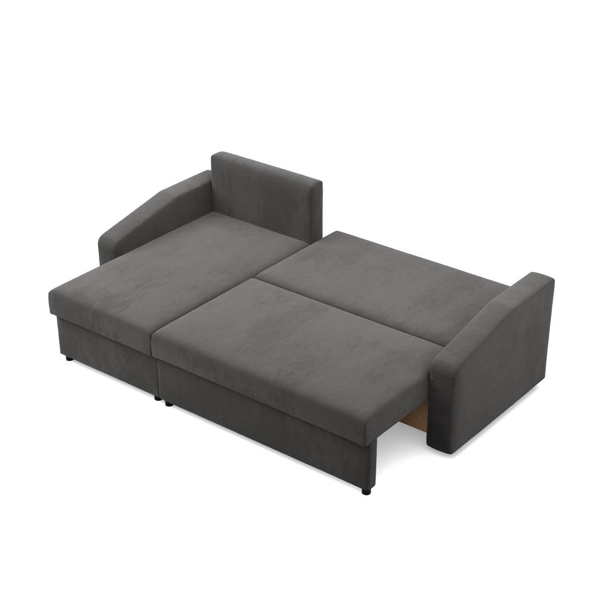 ECKSOFA MIT SCHLAFFUNKTION NEO, Grau - Grau, Textil (231/140cm) - Mebligo