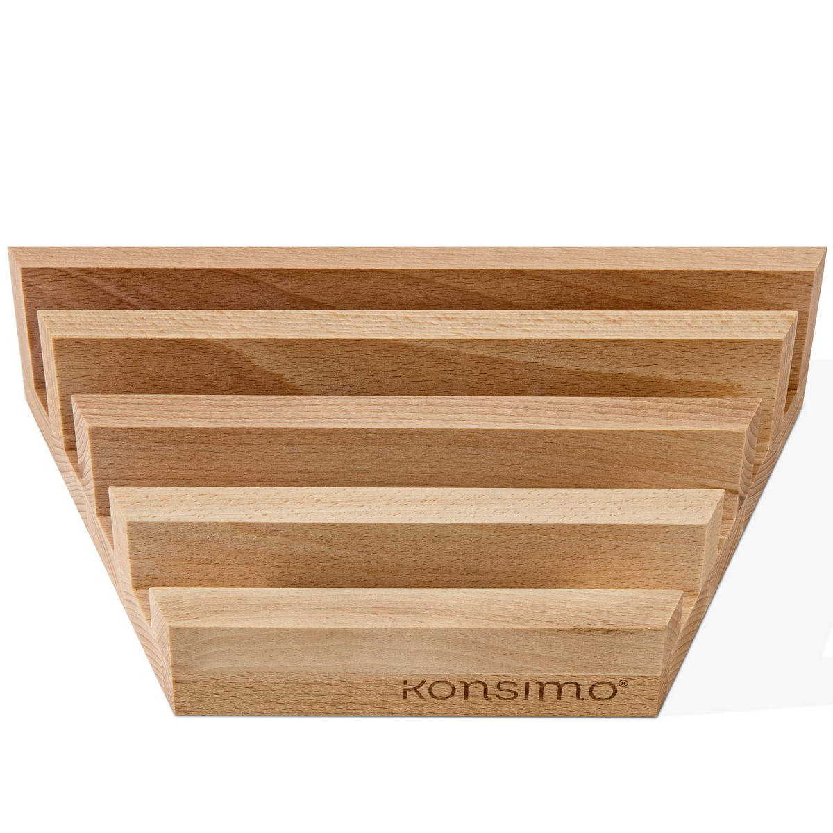 KÜCHENBRETTCHENHALTER HEMERO - Buchefarben, Holz (19/32/8cm) - KONSIMO®