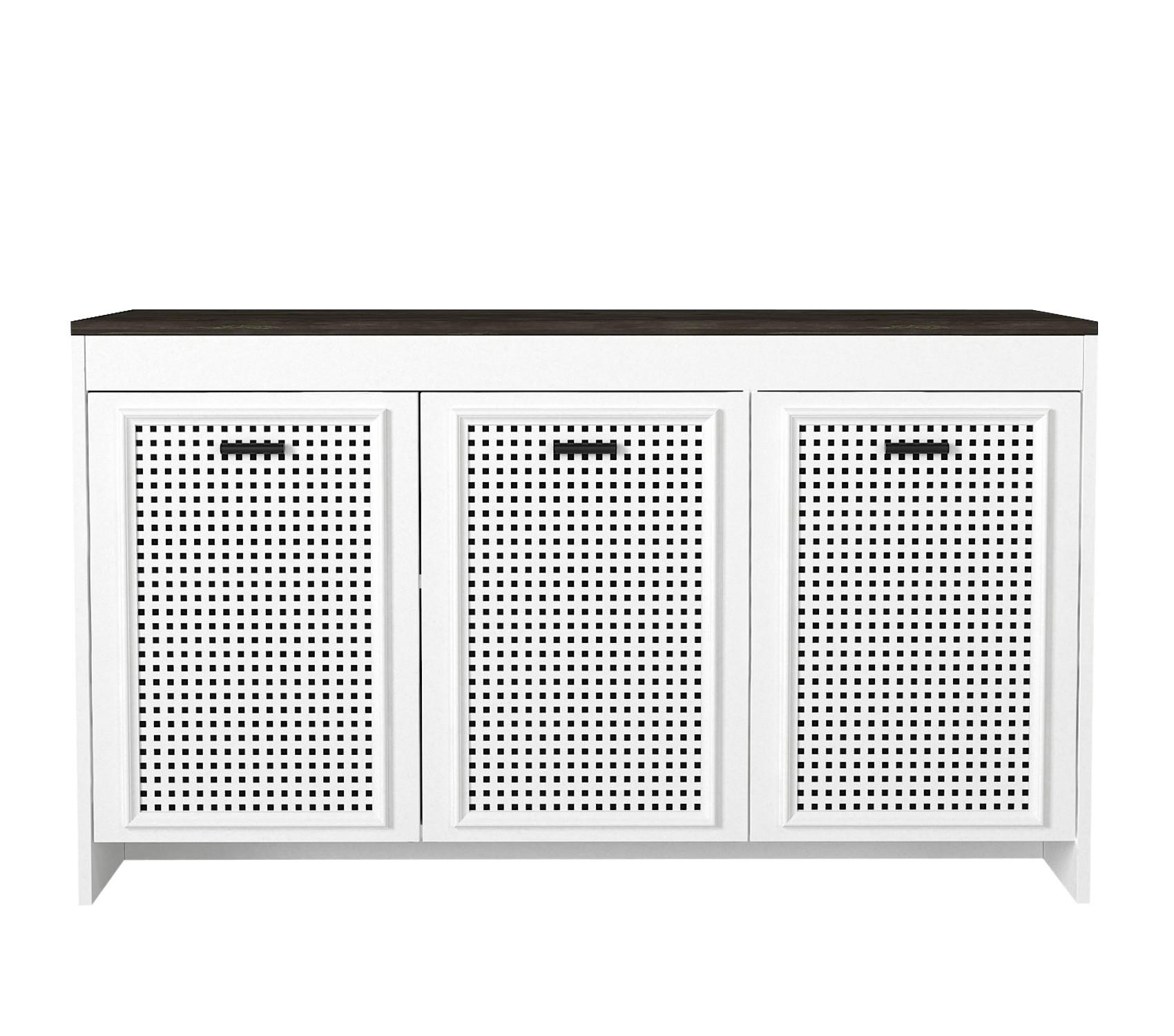 SIDEBOARD Done Weiß Rebab 120 cm - Schwarz/Weiß, Holzwerkstoff/Metall (120/75/45cm) - moebel17