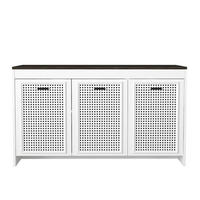 SIDEBOARD Done Weiß Rebab 120 cm - Schwarz/Weiß, Holzwerkstoff/Metall (120/75/45cm) - moebel17