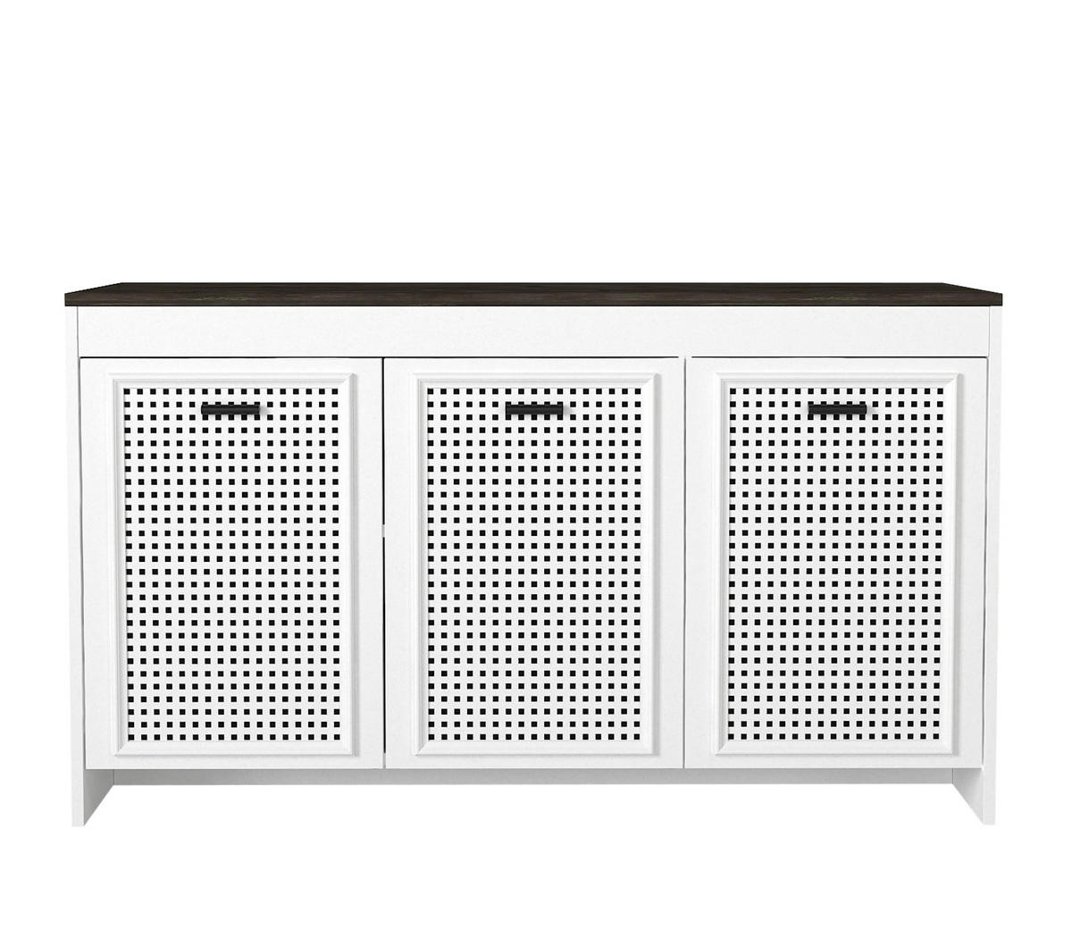 SIDEBOARD Done Weiß Rebab 120 cm - Schwarz/Weiß, Holzwerkstoff/Metall (120/75/45cm) - moebel17