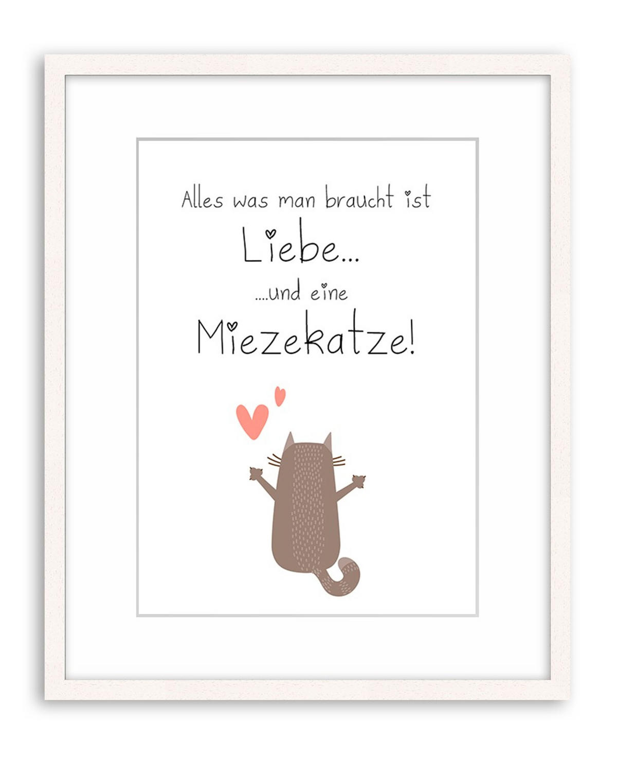 POSTER DIN A4 21x29,7 cm Katze Spruch Deko - Braun, Papier (21/29.7/2cm) - artissimo