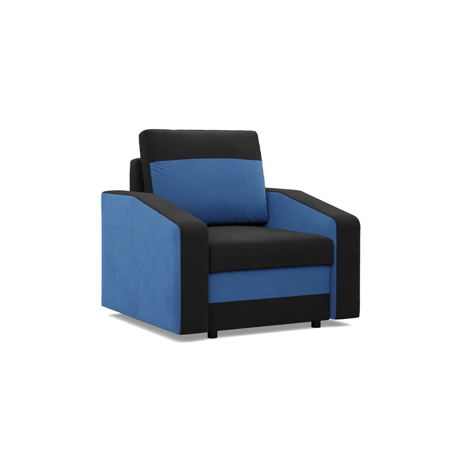 XXXLutz Loungesessel Schwarz, Dunkelblau 83x85x92 cm