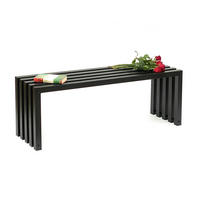 GARTENBANK Metall Wetterfest Schwarz 120 cm 96245 - Schwarz, Metall (117/43.5/37cm) - DanDiBo