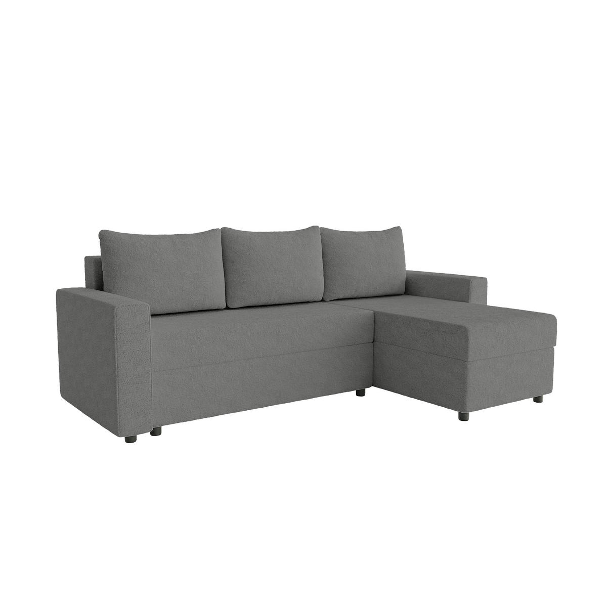 ECKSOFA Goka L mit Schlaffunktion, Graphit - Graphitfarben, Textil (230/146cm) - Fedve