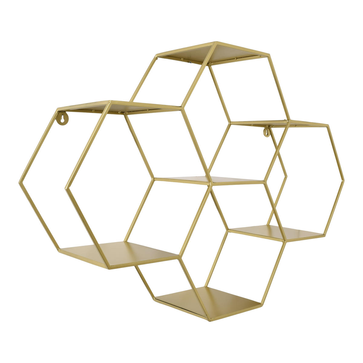 WANDREGAL Hexa Gold - Goldfarben, Metall (80/57/20cm) - LOFT42