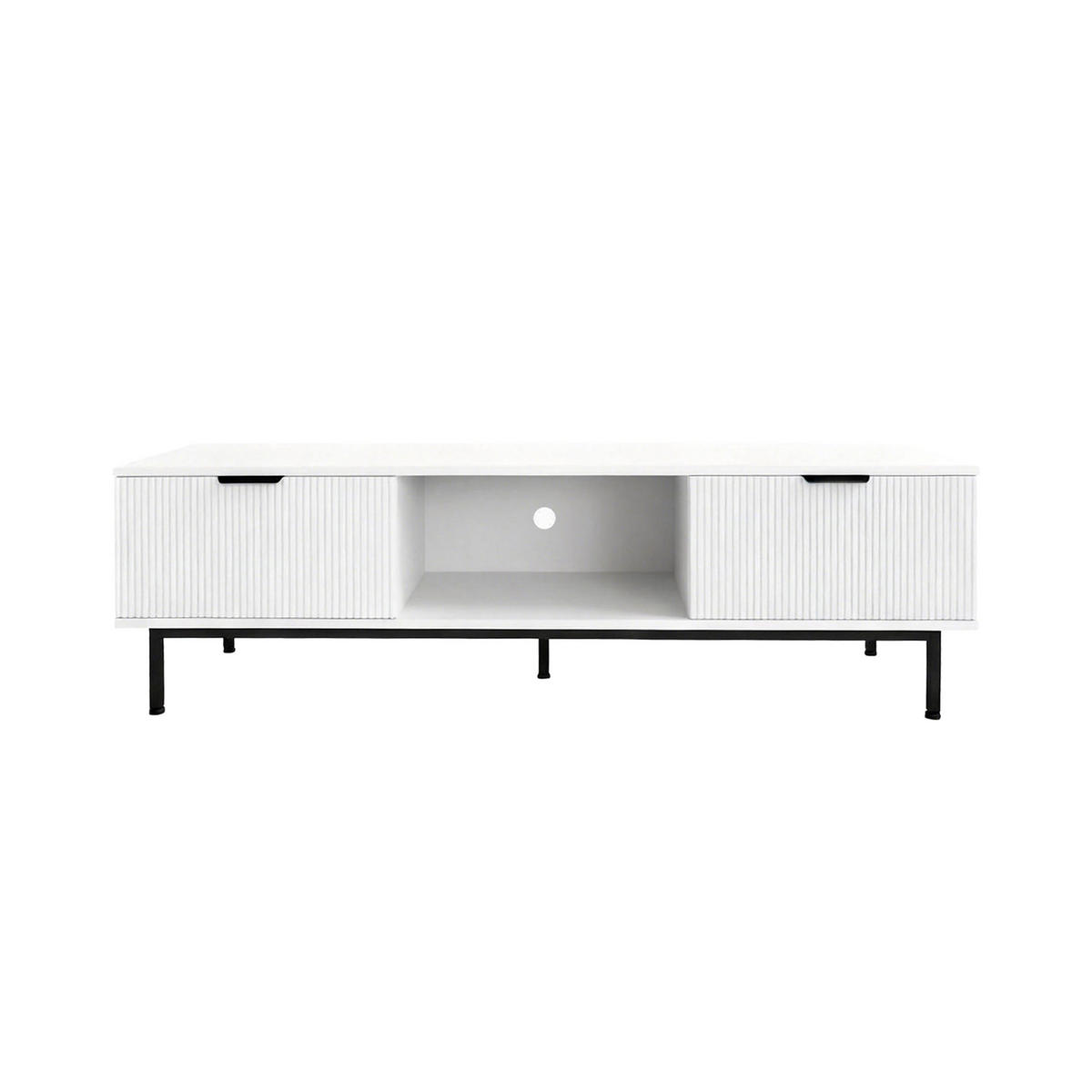 TV-SCHRANK NYLA - Weiß, 160 x 43 cm - Weiß, Holzwerkstoff (160/43/42cm) - Home Deluxe