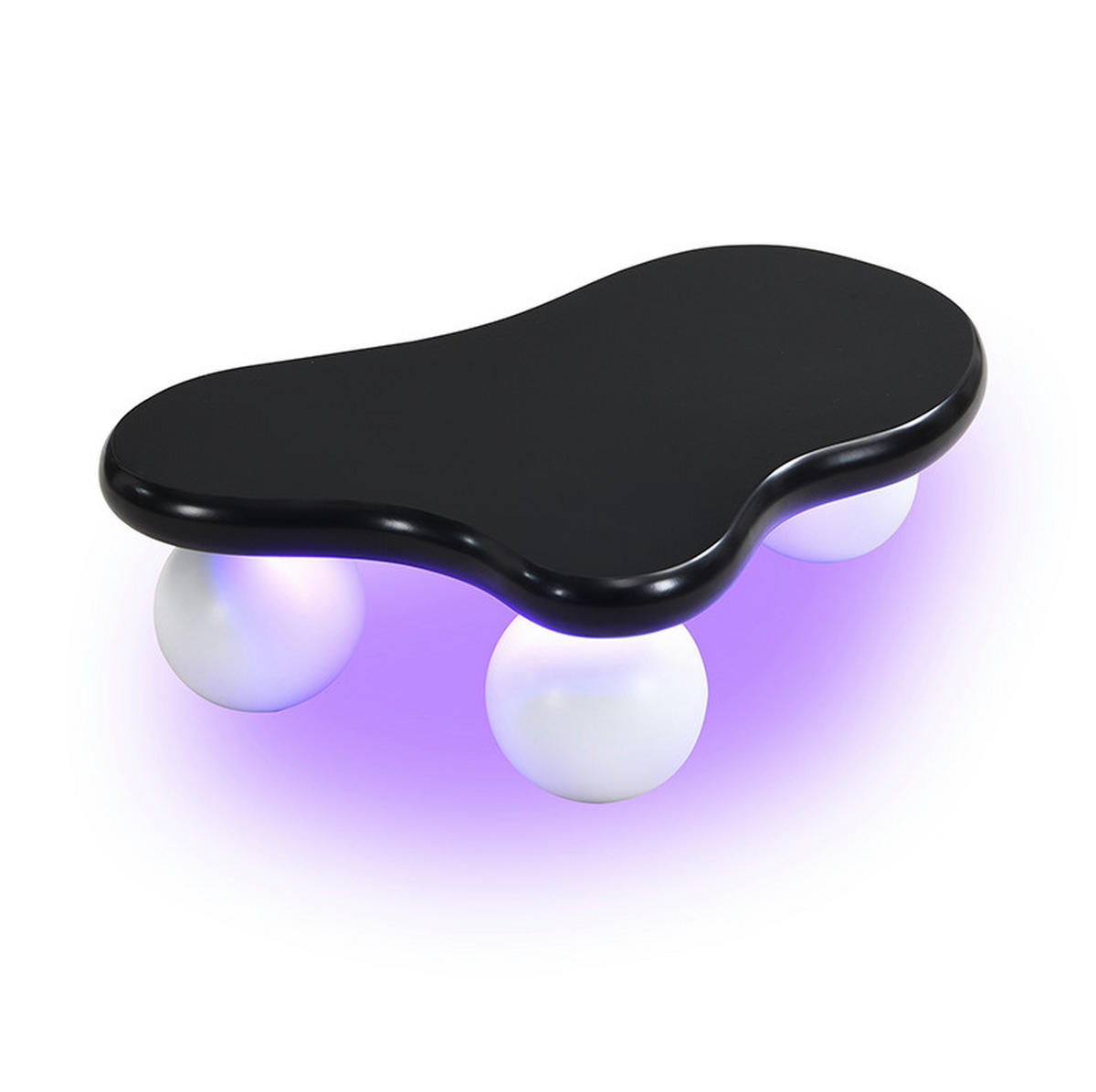 COUCHTISCH aus MDF 95x62,5x32 cm in Schwarz mit LED-Beleuchtung - Schwarz, Holzwerkstoff (95/62.5/32cm) - Modfu