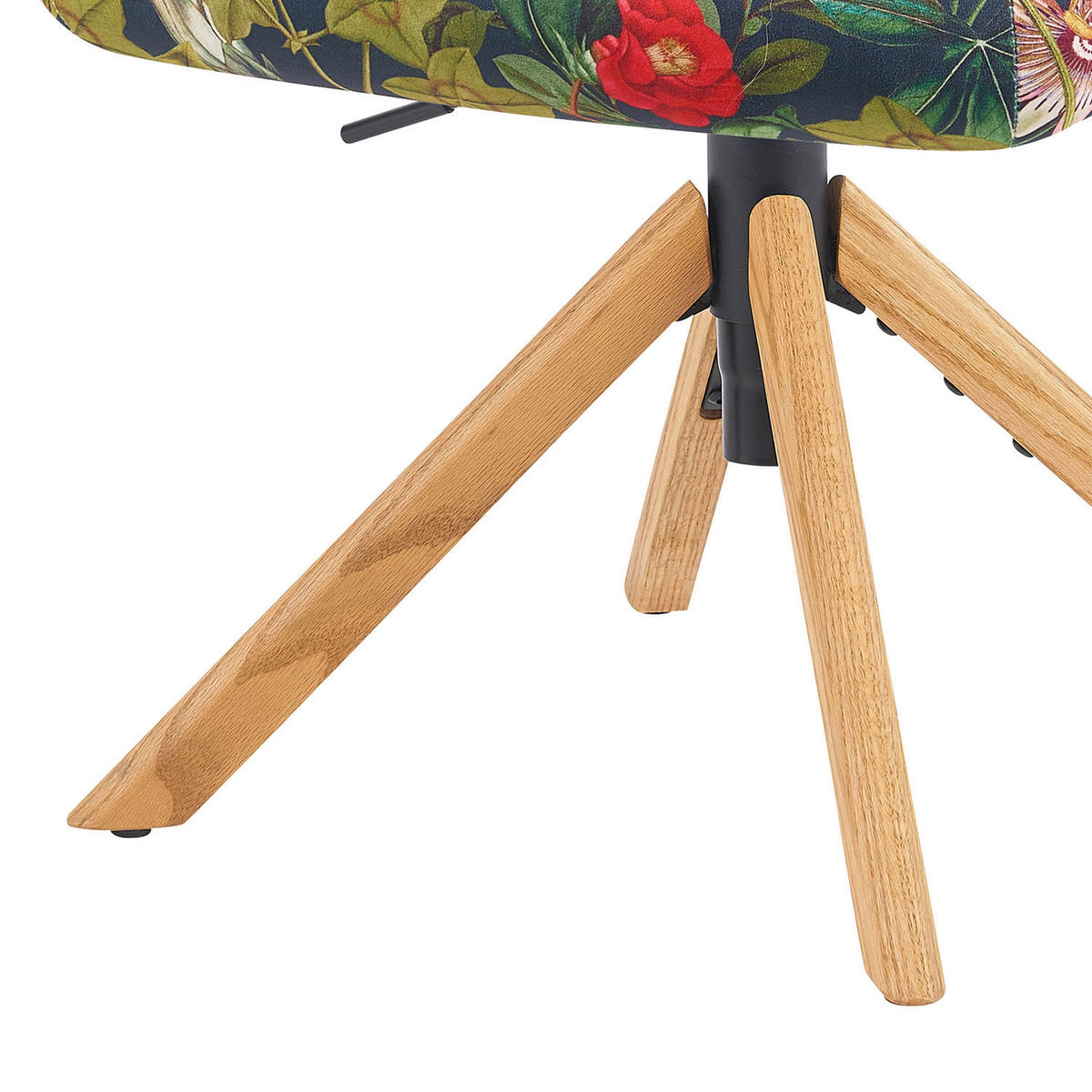 BÜROSTUHL Mika-Olea - Honigeiche/Multicolor, Eichenholz/Holz (60/83/61cm) - DUBI Möbel